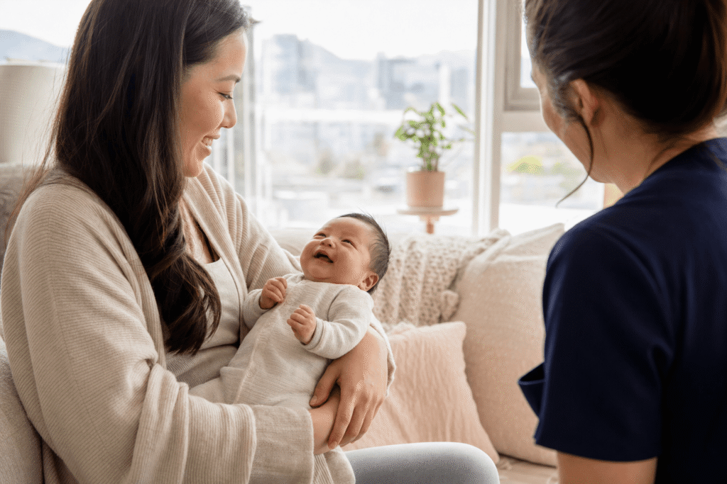 when does a newborn start to smile