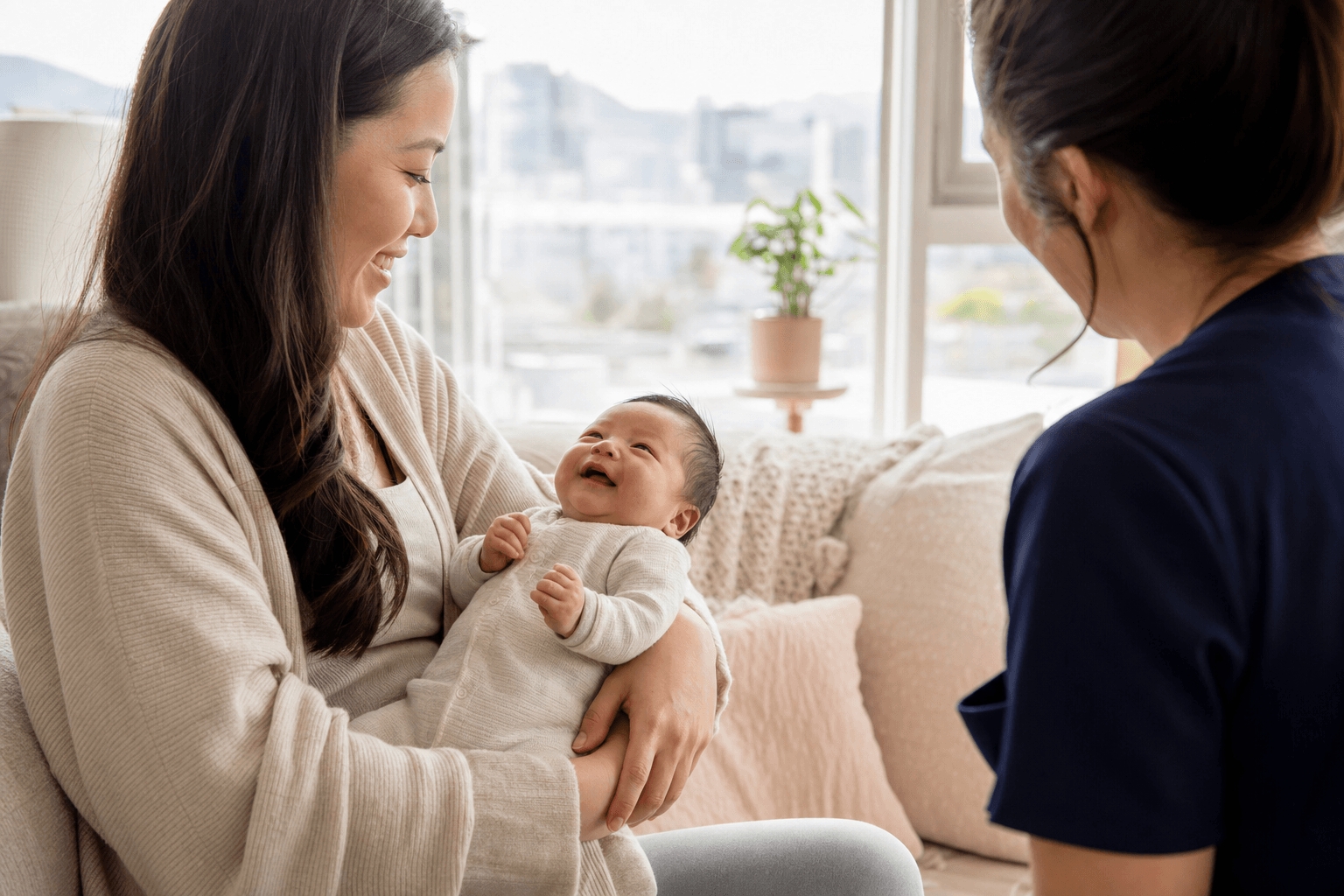when does a newborn start to smile